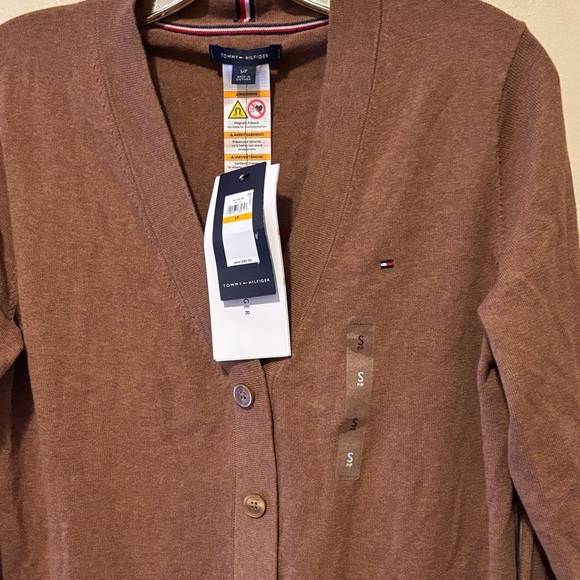 Tommy Hilfiger Brown Women's Cardigan Sweater - Picture 2 of 2